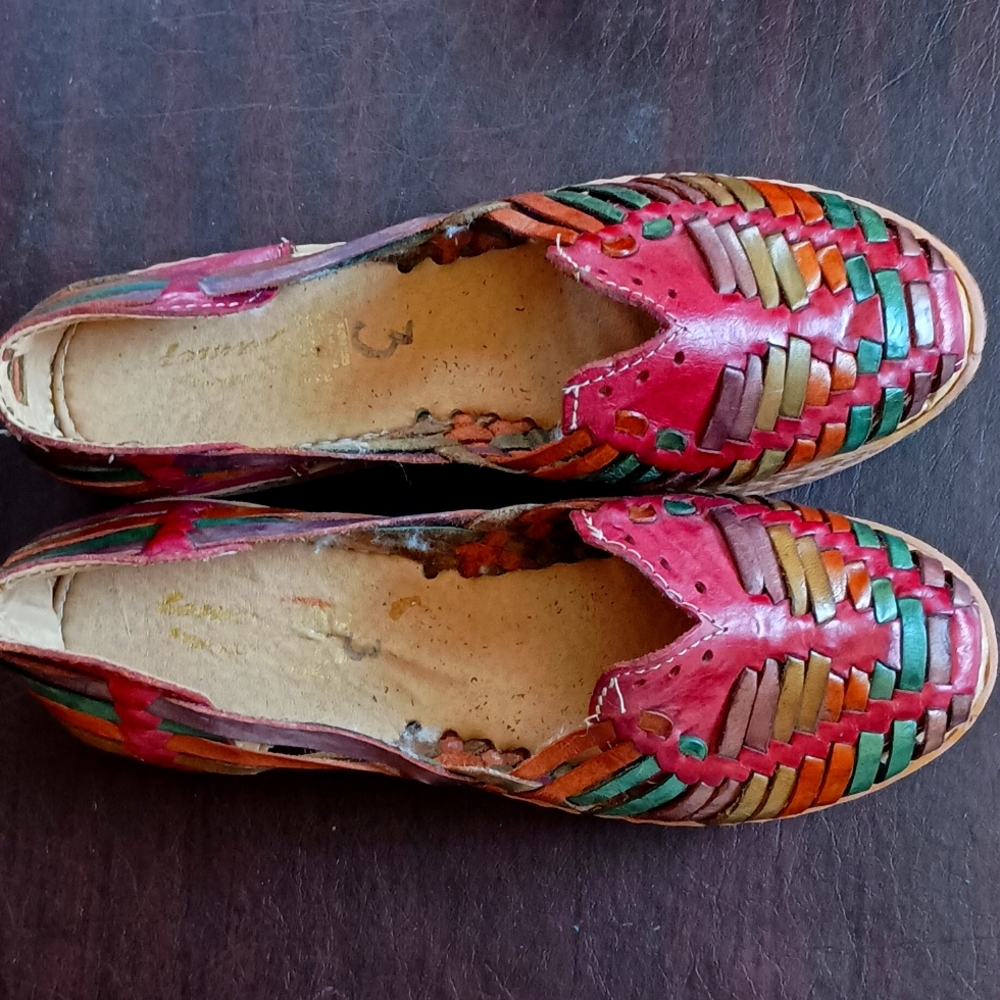 Vintage Guaraches Woven Leather Sandals